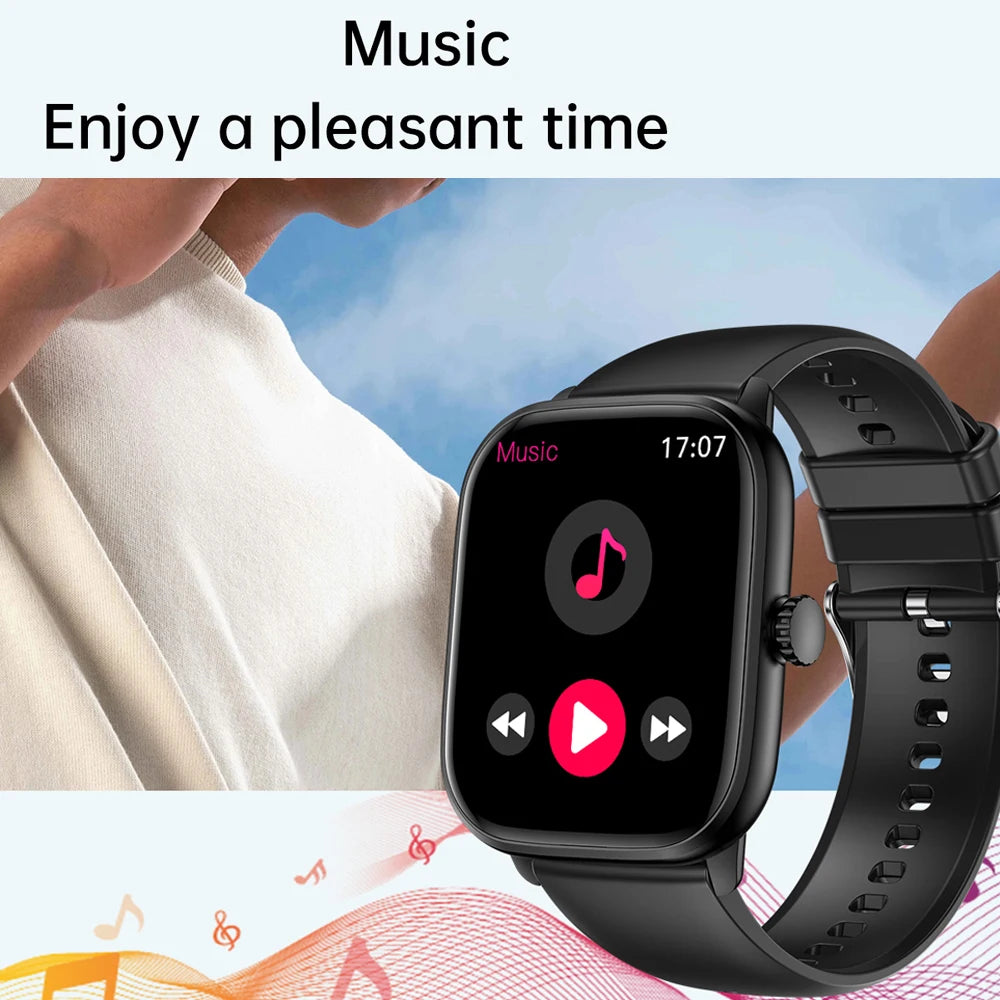 2024 Bluetooth Smartwatch for Men – 2.01" Full Touch Screen, Call & Music Control, Fitness Tracker, Waterproof